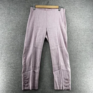 J Jill Linen Stretch Pants Women Size XS Petite Pink Summer Linen Blend Beach - Picture 1 of 11