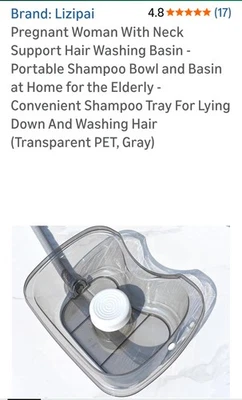 Hair Wash Basin Portable Shampoo Bowl and Basin For Home  - Image 1 of 4