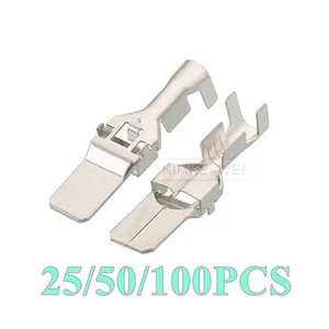 Automotive 7.8mm Electrical Wiring Crimp Male Plug Pin Terminals Contact New - Picture 1 of 2