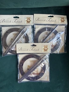 3x Broche de palillo negro lazo cortina lazos - Imagen 1 de 2
