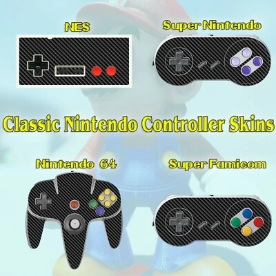 2 Recubrimientos de Vinilo para Nintendo, Super Nintendo, Nintendo 64, Mando Super Famicom Foto 1 de 2