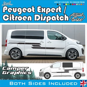 Citroen Despacho SWB / LWB Lateral Expert Rayas Calcomanías Adhesivo Van Gráficos 055 - Imagen 1 de 5