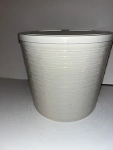 "Cubo enfriador de hielo Longaberger #40772 cesta inserción crema 7,25"" alto 8"" diámetro" NUEVO - Imagen 1 de 12