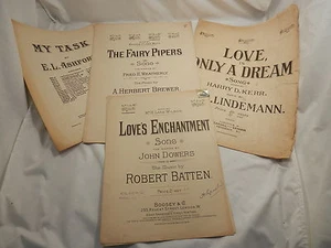 Love Only A Dream, The Fairy Pipers, Love's Enchantment, My Task - principios de 1900 - Imagen 1 de 3