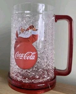 COCA COLA Santa Holidays Are Coming Plastic Chiller Mug 400ml Coke Beer Glass - Picture 1 of 6