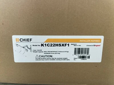 Chief Kontour Dynamic Steelcase FrameOne Interface Mount K1C22HSXF1 ✅❤️✅❤️ NEW - Image 1 of 4