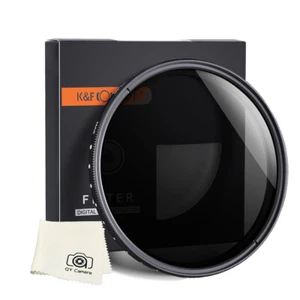 K&F Concept Filter Neutral Density ND2 to ND 400 49/52/55/58/62/67/77/82mm fader - Picture 1 of 9