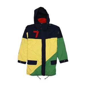 Polo Ralph Lauren Mens Color Block Sailing Anorak Jacket (Medium, Navy/Yellow) - Picture 1 of 4