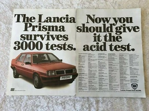 LANCIA PRISMA 1984 POSTER ADVERT READY FRAME A4 X 2 SIZE FILE R - Picture 1 of 2