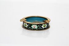 Ancient Rare Japanese Cloisonne Floral Copper Gold Plated Ashtray