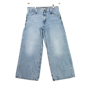 Levis Jeans Women 94 Baggy Wide Leg skater Size 30(33x31) Blue Mid Rise EUC - Picture 1 of 13
