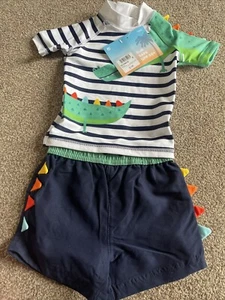 Next Baby Boys Sun Safe UPF 50+ Crocodile Two Piece Beach Holiday 3-6 Months - Picture 1 of 6
