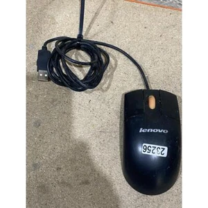 Lenovo MO28UOL Optical Mouse Black Wired USB Compact Three-Buttons Scroll Wheel - Picture 1 of 8