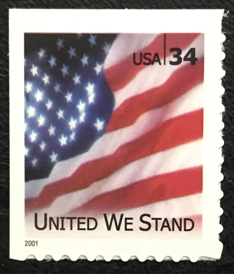 2002 Scott #3549 - 34¢ - FLAG - UNITED WE STAND  - Booklet Single Stamp - MNH - Image 1 of 1