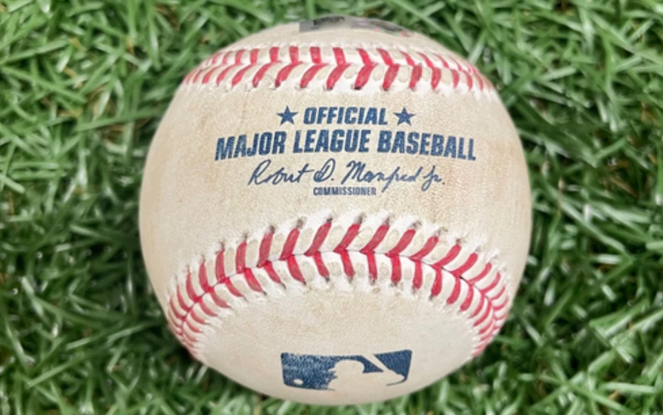 Game Used Baseball Mike Trout foul ball off Shane McClanahan Top 6 August 2 - Image 1 of 1