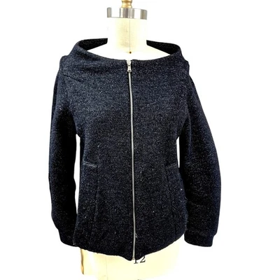 Chaqueta Marc by Marc Jacob's Negra Poliéster/Lana Cuello Barco Cremallera Negra/Plateada Talla L  Foto 1 de 4