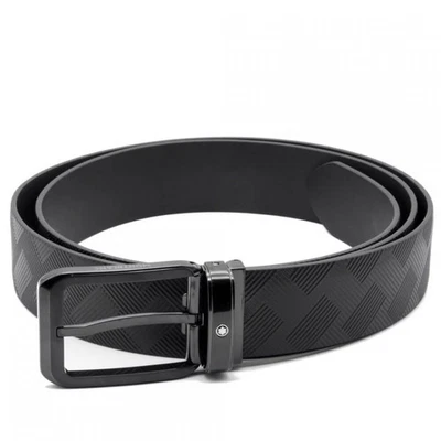 Cinturón de cuero reversible Montblanc negro 35 mm Foto 1 de 3