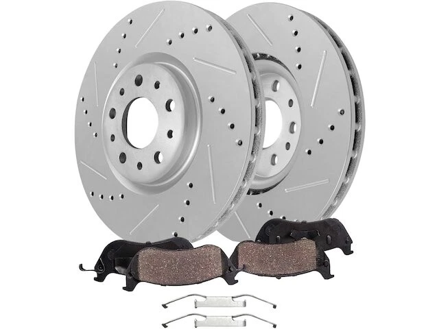 Kit de pastillas de freno delanteras y rotor para Fiat 500L 2014-2020 2015 2016 2017 CY936GX Foto 1 de 1