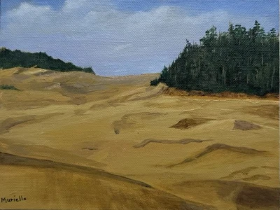 MURIELLO 6X8 Lienzo Original Realismo al Óleo - Impresionismo Dunas de Arena Arte Hogar Foto 1 de 4