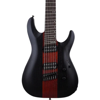 Guitarra Schecter Guitar Research C-7 Multiescala Rob Scallon Satinado Tostado Oscuro Foto 1 de 4