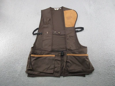 VTG Bob Allen Sportswear Shooting Vest Mens SZ XL Brown Padded Shoulder Hunting - Image 1 of 4