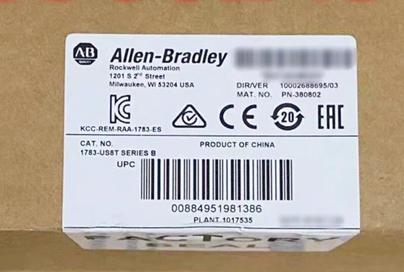 New Factory Sealed Allen-Bradley 1783-US8T Ethernet Switch Unmnged 1783US8T - Image 1 of 1