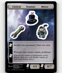 MTG Unfinity Carnival Elephant Meteor #7 Regular Token - Picture 1 of 1
