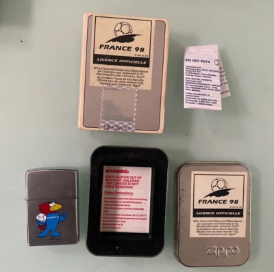 Raro encendedor Zippo Copa Mundial de Francia 1998 Foto 1 de 4