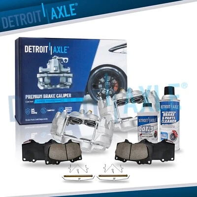 Front Brake Calipers Ceramic Brake Pads for Toyota Tacoma 4Runner FJ Cruiser - Image 1 of 4