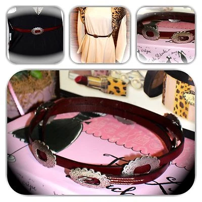 ¡FASCINANTE CINTURÓN CONCHO DE CUERO GENUINO LAUREN BY RALPH LAUREN! (DIFÍCIL DE ENCONTRAR) Foto 1 de 4