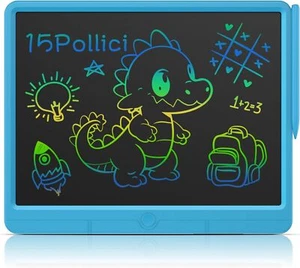 Tableau d'écriture LCD Gigart enfants coloré verrouillable tableau magique enfants bleu clair - Photo 1/7