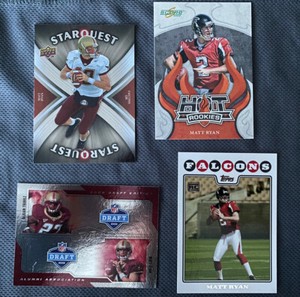 Matt Ryan Rookie Cards: Topps, Score, UD Star Quest, UD Draft Edition. Crisp!