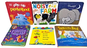 Lot of 6 Like New Baby Board Books Sound Pop Up Touch Counting - Picture 1 of 15