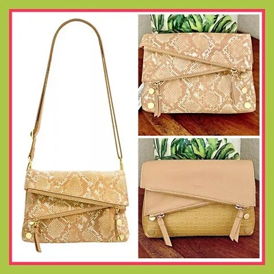 Bolso de Mano Bandolera Hammitt Dillon Pequeño Tostado Serpiente Dorado Cepillado Nuevo con Etiquetas Foto 1 de 4