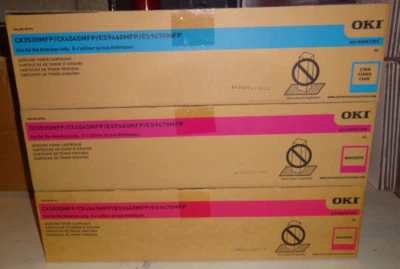 Tóner magenta original OKI CX3535MFP CX4545MFP (1) cian, (2) nuevo envío gratuito Foto 1 de 4
