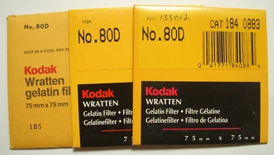 KODAK WRATTEN GELATIN FILTER NO 80D 3" or 75mm Square - Image 1 of 2