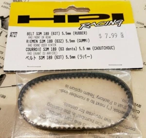 HPI Racing #A727 - BELT S3M 189 (63T) 5.5mm (RUBBER) Belt for R40 front or rear - Picture 1 of 3