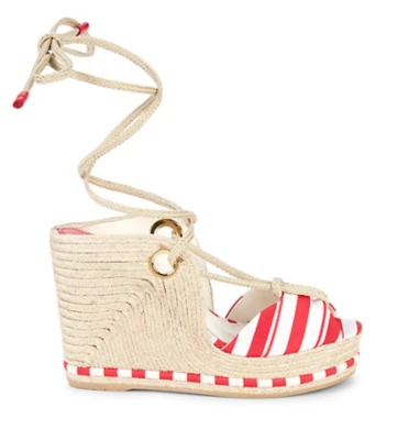 САНДАЛИИ SALVATORE FERRAGAMO EVITA ПЛАТФОРМА ESPADRILLE РАЗМЕР: США 9,5 - Изображение 1 из 4