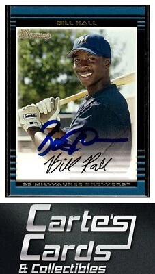 Bill Hall 2002 Bowman #123  Milwaukee Brewers TTM/IP Signed Autographed - Image 1 of 2