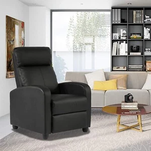 Single Sofa PU Leather Modern Reclining Seat Home Theater Seating Living Room - Picture 1 of 7