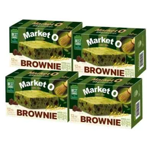 Market O Brownie Jeju Matcha 240g(12p) x 4EA /Korean Snack - Picture 1 of 8