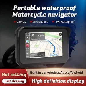 5 Zoll Waterproof Motorcycle Navigator Wireless duales Bluetooth-System CarPlay - Bild 1 von 11