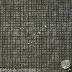 STEELE CREEK STUDIO" CP 31681 "ROOSTER WALK CHECK" BLENDER FABRIC 1/2 YD GRAY - Picture 1 of 1