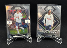 (2) 2022-23 Panini Prizm EPL - DJED SPENCE Rookie RC #300 + Emergent #20 !!