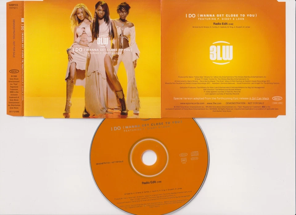 3LW featuring P. Diddy – I Do (Wanna Get Close To You) - 1 Track Promo CD 2002 - Bild 1 von 1