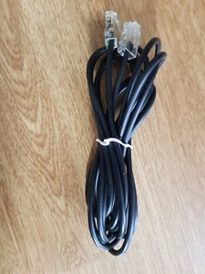 Netz- b.z.w. Modularkabel, schwarz, 2x RJ-45 Stecker 4adrig mittig 2m gebraucht - Zdjęcie 1 z 2