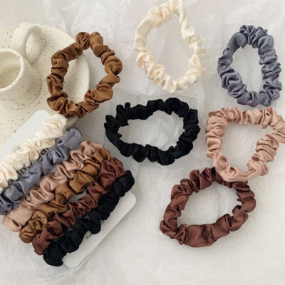 6Pcs/Set Elastic Satin Scrunchies Rubber Bands Ponytail Holder Hair Rope Ring ∂ - Image 1 of 4