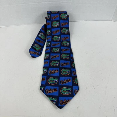 Corbata UF Florida Gators por Merge izquierda 100 % seda azul naranja NCAA AOP Foto 1 de 4