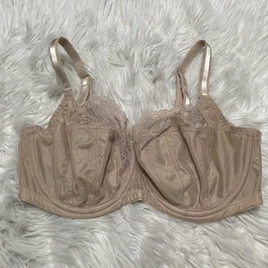 Panache 34E Bra Beige Jasmine Balcony Sheer Cup Underwire Back Closure - Picture 1 of 8