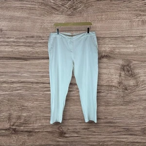 John Lewis Collection Weekend Cotton Linen Blend Cropped Trousers White UK 14 - Picture 1 of 4